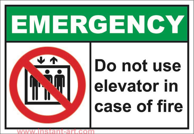 ПРИ ПОЖАРЕ ИСПОЛЬЗУЙТЕ ЛИФТ!